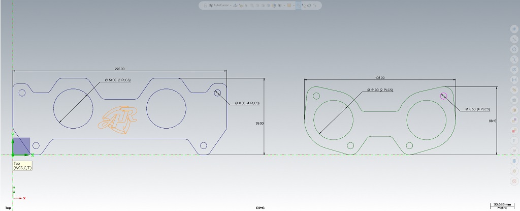 CAD design Retro Automotive aluminium Mazda 12A peripheral port intake manifold