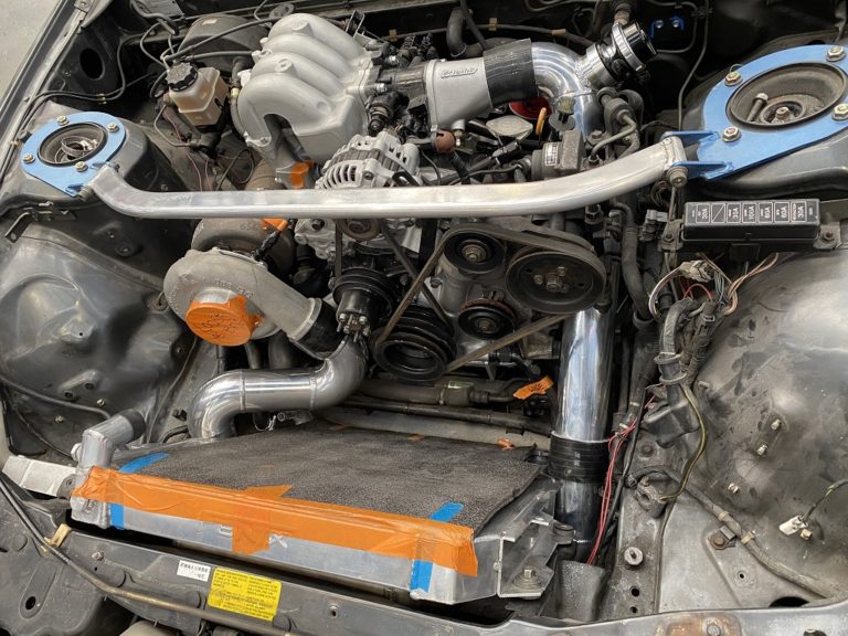 Retro Automotive Mazda S5 RX7 aluminium intercooler radiator modifications install
