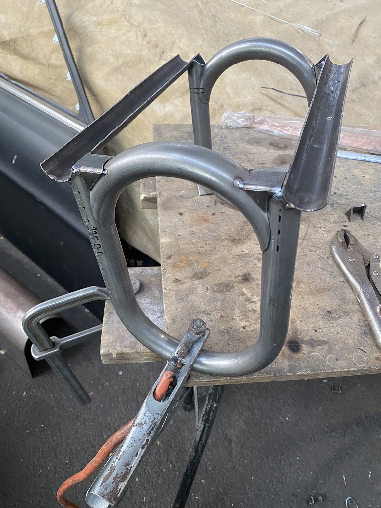 Driveshaft safety hoop in Mazda RX4 with LS twin turbo