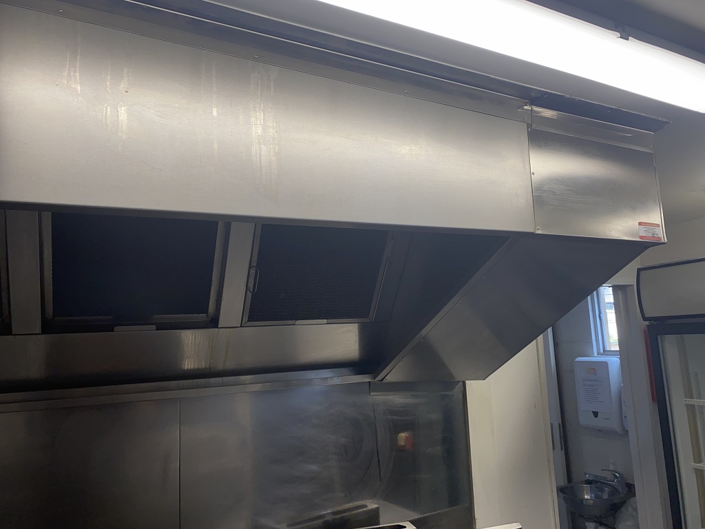 Commercial kitchen stainless steel extraction hood
